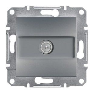 Купить Телевизионная розетка конечная Schneider Electric Asfora TV 1dB (Сталь) во Львове, Киеве, Днепре, Одессе, Харькове
