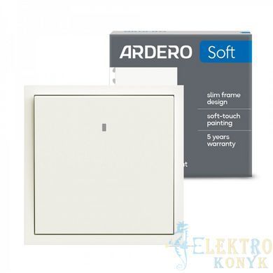 Купити Вимикач одноклавішний з підсвіткою Ardero Soft механізм (Білий) у Львові, Києві, Дніпрі, Одесі, Харкові