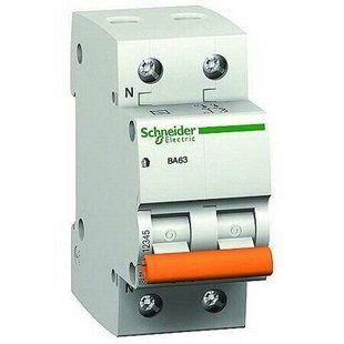 Купить Автоматический выключатель Schneider Electric ВА63 1P+N 25А 4,5 кА C во Львове, Киеве, Днепре, Одессе, Харькове
