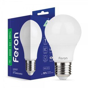 Купити Світлодіодна лампа Feron LB-907 7W E27 4000K у Львові, Києві, Дніпрі, Одесі, Харкові
