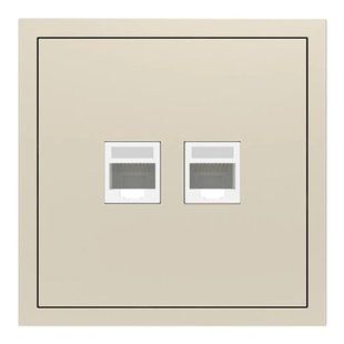 Купити Розетка подвійна комп'ютерна RJ45 CAT6 Ardero Soft механізм (Шампань) у Львові, Києві, Дніпрі, Одесі, Харкові
