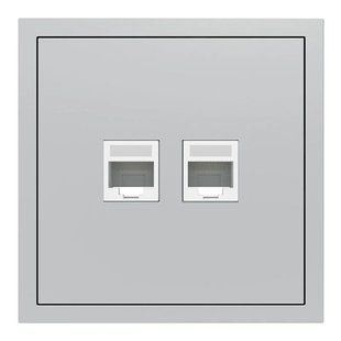 Купити Розетка подвійна комп'ютерна RJ45 CAT6 Ardero Soft механізм (Срібло) у Львові, Києві, Дніпрі, Одесі, Харкові
