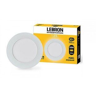 Купити Точковий світильник врізний LED круг LEBRON L-PR 18W 4100K (Білий) у Львові, Києві, Дніпрі, Одесі, Харкові