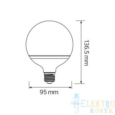 Купити Світлодіодна лампа GLOBE-16 16W E27 6400K у Львові, Києві, Дніпрі, Одесі, Харкові