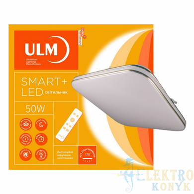 Купить Светильник потолочный LED на пульт ULM ULMS-S01-M-300-50-L5 50W матовый (Белый) во Львове, Киеве, Днепре, Одессе, Харькове