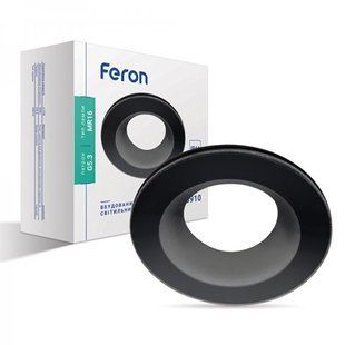 Купити Врізний точковий світильник Feron DL8910 MR16/G5.3 круг IP44 (Чорний) у Львові, Києві, Дніпрі, Одесі, Харкові
