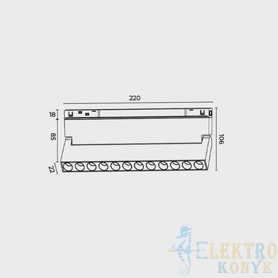 Купити Магнітний трековий світильник RAYFOR MT Flex Vision 12 білий 12W 1080Lm 30-40-50К 48V WiFi у Львові, Києві, Дніпрі, Одесі, Харкові