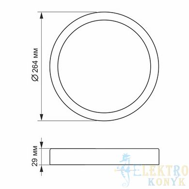 Купить Светильник LED накладной круглый VIDEX 24W 5000K (Черный) во Львове, Киеве, Днепре, Одессе, Харькове