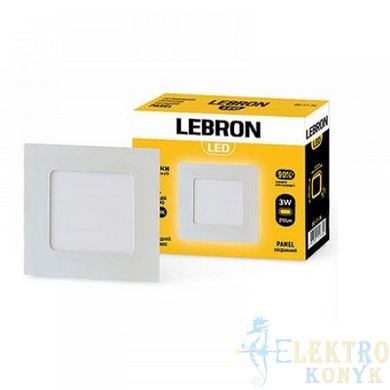 Купити Точковий світильник врізний LED квадрат LEBRON L-PS 3W 4100K (Білий) у Львові, Києві, Дніпрі, Одесі, Харкові