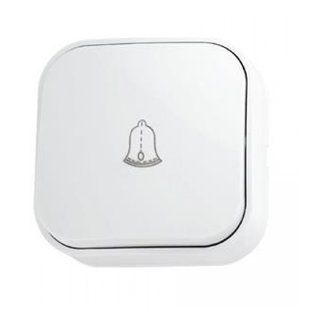 Купити Кнопка дзвінка накладна Horoz Electric EVA IP20 (Біла) у Львові, Києві, Дніпрі, Одесі, Харкові