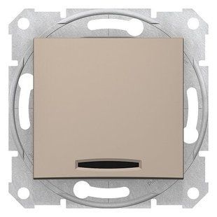 Купить Выключатель одноклавишный с подсветкой Schneider Electric Sedna (Титан) во Львове, Киеве, Днепре, Одессе, Харькове