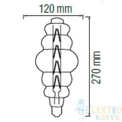 Купить Светодиодная лампа Эдисона ORIGAMI Filament 8W Е27 2400K (Титан) во Львове, Киеве, Днепре, Одессе, Харькове