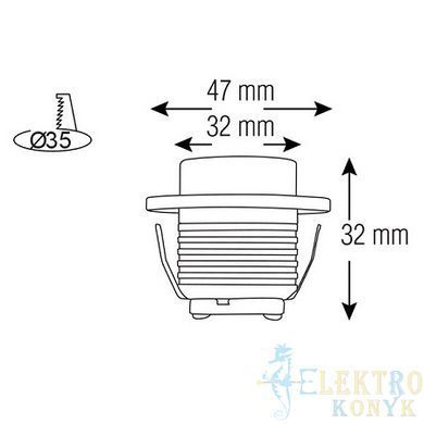 Купити Точковий світильник врізний LED BELLA 3W 4200K (Хром) у Львові, Києві, Дніпрі, Одесі, Харкові