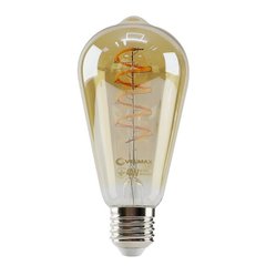 Купити Cвітлодіодна LED лампа VELMAX V-Filament-Amber-ST64-V 4W E27 2200K у Львові, Києві, Дніпрі, Одесі, Харкові