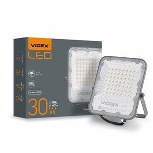 Купити Світлодіодний прожектор VIDEX PREMIUM F2 30W 5000K День-ніч (Сірий) у Львові, Києві, Дніпрі, Одесі, Харкові