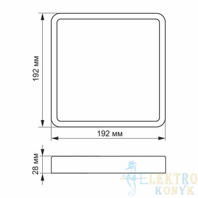 Купити Світильник LED накладний квадратний VIDEX 18W 5000K (Білий) у Львові, Києві, Дніпрі, Одесі, Харкові