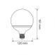 Купити Світлодіодна лампа GLOBE-20 20W E27 6400K - 2