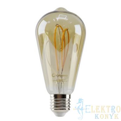 Купити Cвітлодіодна LED лампа VELMAX V-Filament-Amber-ST64-G 4W E27 2200K у Львові, Києві, Дніпрі, Одесі, Харкові
