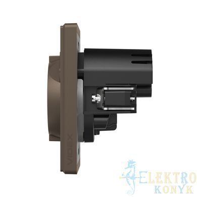 Купити Розетка одинарна із заземленням та USB-A+C 20W VIDEX NOTA (Мокка) у Львові, Києві, Дніпрі, Одесі, Харкові