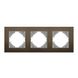 Купити Рамка 3 постова горизонтальна VIDEX BINERA (Шоколадний алюміній) - 2