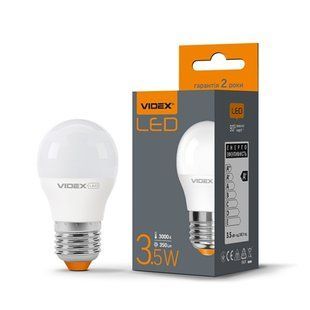 Купити LED лампа VIDEX G45e 3.5W E27 3000K у Львові, Києві, Дніпрі, Одесі, Харкові