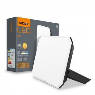 Купити Світлодіодний прожектор VIDEX F3 100W 5000K 220V (Чорний) у Львові, Києві, Дніпрі, Одесі, Харкові
