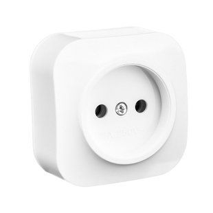 Купить Розетка накладная Horoz Electric EVA IP20 (Белая) во Львове, Киеве, Днепре, Одессе, Харькове
