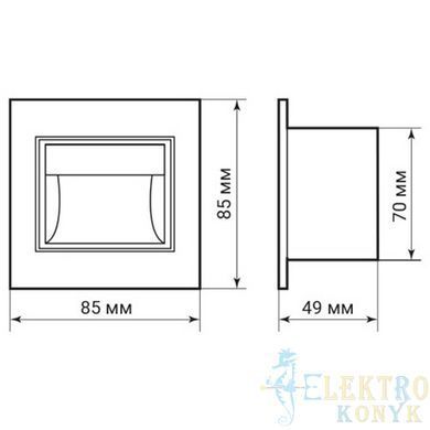 Купить Лестничный квадратный LED светильник Ardero DH1010ARD 3Вт 3000K (Черный) во Львове, Киеве, Днепре, Одессе, Харькове