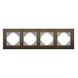 Купити Рамка 4 постова горизонтальна VIDEX BINERA (Шоколадний алюміній) - 2
