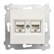 Купити Розетка подвійна комп'ютерна RJ45 CAT6 EXEN (Біла) у Львові, Києві, Дніпрі, Одесі, Харкові