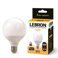 Купити Світлодіодна лампа LEBRON L-G125 15W Е27 4100K у Львові, Києві, Дніпрі, Одесі, Харкові