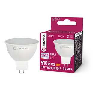 Купити Світлодіодна лампа VELMAX V-MR16 6W GU5.3 6500K у Львові, Києві, Дніпрі, Одесі, Харкові