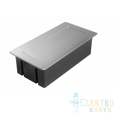 Купити Розетка в стільницю GTV MULTISOFT на 2 розетки, USB A+C, RJ45 кабель 1.5 м (Алюміній) у Львові, Києві, Дніпрі, Одесі, Харкові