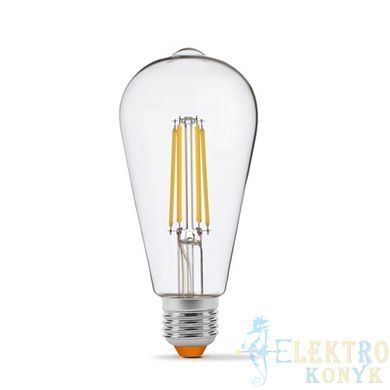 Купити LED лампа VIDEX Filament ST64FD 6W E27 4100K дімерна у Львові, Києві, Дніпрі, Одесі, Харкові