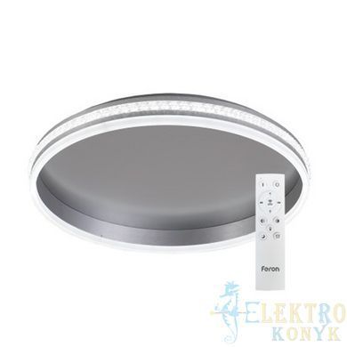 Купити Світильник на стелю з пультом LED Feron AL6600 SHINE 70Вт 3000-6500К (Срібний) у Львові, Києві, Дніпрі, Одесі, Харкові