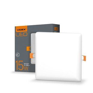 Купити Точковий світильник безрамковий квадратний LED VIDEX 15W 4100K у Львові, Києві, Дніпрі, Одесі, Харкові