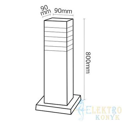 Купити Садово-парковий світильник (стовпчик) PALMERA/S4 Е27 60W IP44 (Чорний) у Львові, Києві, Дніпрі, Одесі, Харкові