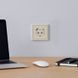 Купити Розетка одинарна із заземленням та USB-A+C 20W Ardero Soft механізм (Шампань) - 3