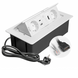 Купить Розетка в столешницу выдвижная GTV MULTISOFT на 2 розетки, USB A+C, RJ45, HDMI кабель 1.5 м (Белая) - 4