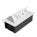 Купить Розетка в столешницу выдвижная GTV MULTISOFT на 2 розетки, USB A+C, RJ45, HDMI кабель 1.5 м (Белая) - 1