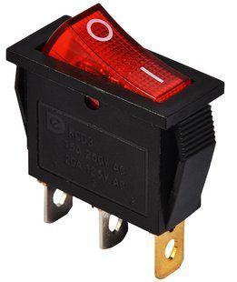 Купити KCD3-101N R/B 220V Перемикач 1 клав. червоний з підсвічуванням АСКО у Львові, Києві, Дніпрі, Одесі, Харкові