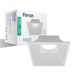 Купити Врізний точковий світильник Feron DL8290 MR16/G5.3 квадрат (Білий) у Львові, Києві, Дніпрі, Одесі, Харкові