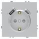 Купити Розетка одинарна із заземленням та USB-A+C 20W Ardero Soft механізм (Срібло) - 4