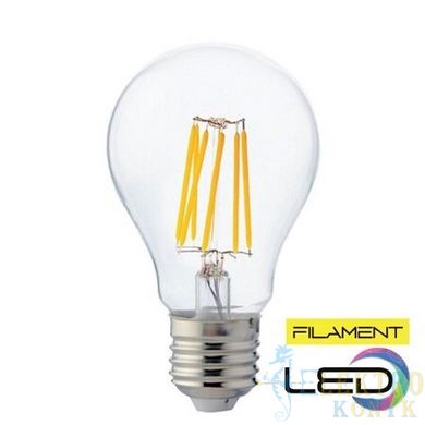 Купить Светодиодная лампа Эдисона A60 GLOBE-6 Filament 6W Е27 2700К во Львове, Киеве, Днепре, Одессе, Харькове