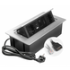 Купить Розетка в столешницу выдвижная GTV MULTISOFT на 2 розетки, USB A+C, RJ45, HDMI кабель 1.5 м (Алюминий) - 6