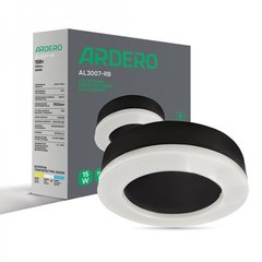 Купити Накладний LED світильник Ardero AL3007-RB 15Вт 5000К IP65 круг (Чорний) у Львові, Києві, Дніпрі, Одесі, Харкові