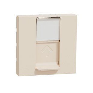Купити Комп'ютерна розетка RJ45 UTP CAT5e на 2 модулі Unica New (Бежева) у Львові, Києві, Дніпрі, Одесі, Харкові