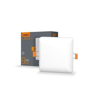 Купити Точковий світильник безрамковий квадратний LED VIDEX 9W 4100K у Львові, Києві, Дніпрі, Одесі, Харкові
