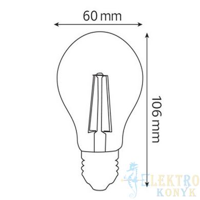 Купити Світлодіодна лампа Едісона A60 GLOBE-6 Filament 6W Е27 4200К у Львові, Києві, Дніпрі, Одесі, Харкові