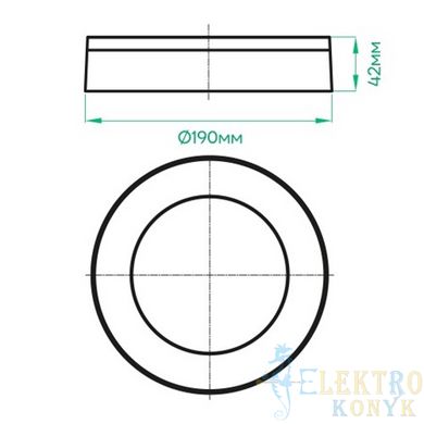 Купить Накладной LED светильник Ardero AL3007-RB 15Вт 5000К IP65 круг (Черный) во Львове, Киеве, Днепре, Одессе, Харькове